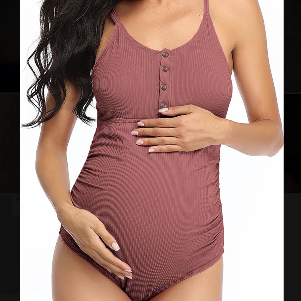 Maternity One Piece Swim Suit - Large